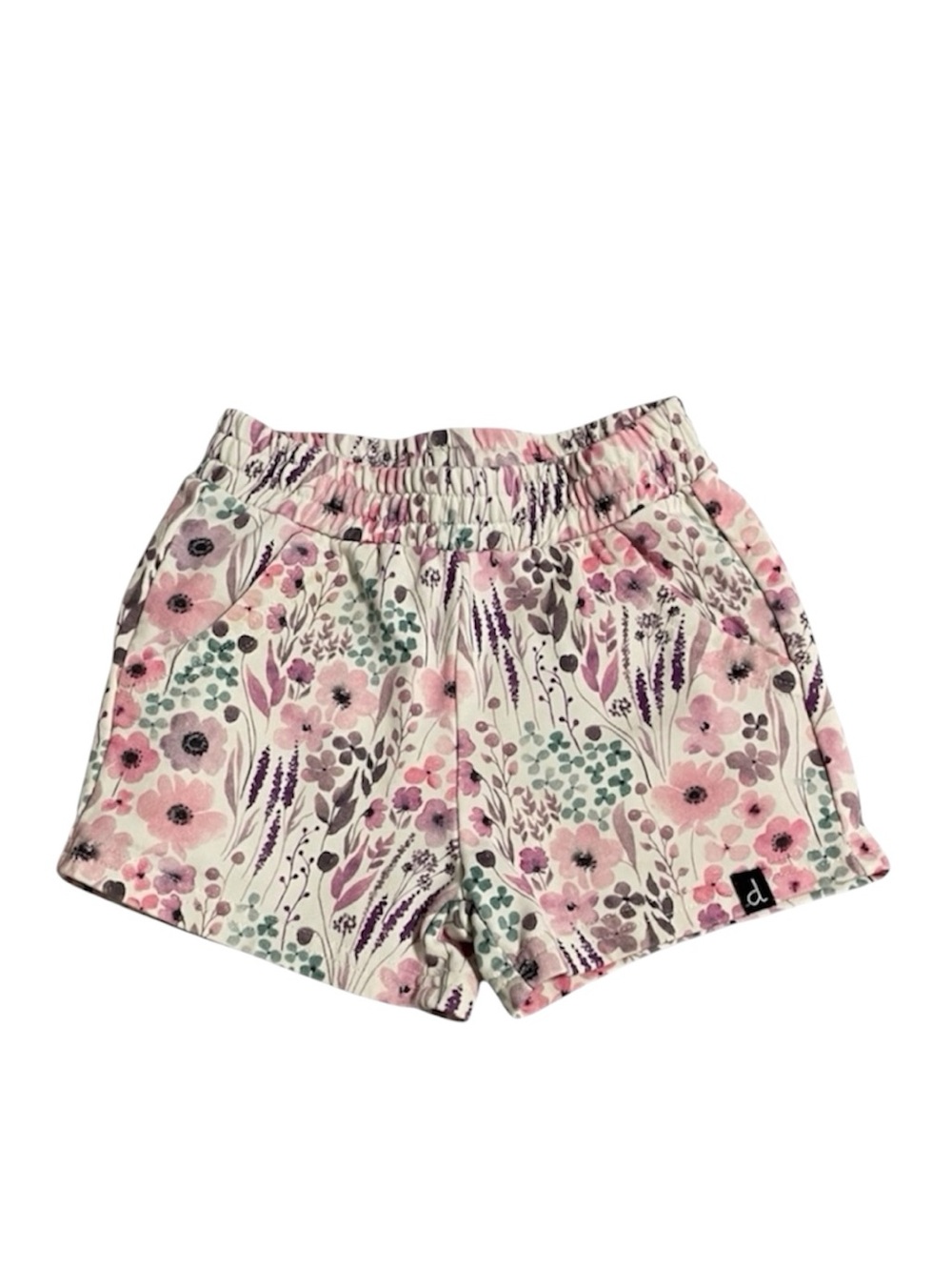 🩵2/$20 — Deux Par Deux Floral Elastic Waist Knit Shorts 5T